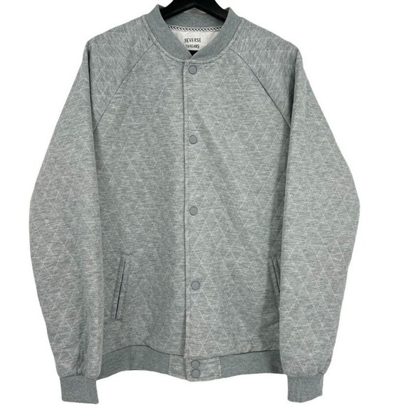Reverse Threads Faux Quilted Sweatshirt Jacket Size Large XXL Gray NWT - Picture 1 of 2